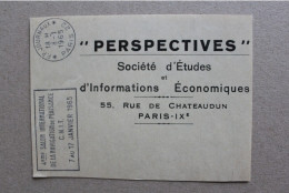 8-1-1965 FLAMME PP Paris 22 "4eme Salon International De La Navigation De Plaisance CNIT 7au17 JANVIER 1965" - Zeitungsmarken (Streifbänder)