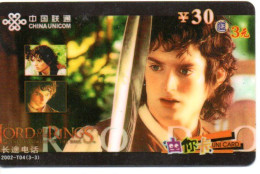 Seigneurs Des Anneaux Lord Of The Rings  Film Movie   Cartes Prépayée Chine Card (1182) - Film