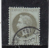 France - Année 1863/70 - N°YT 25 - Type Empire Lauré - Oblitération Cachet à Date - 1863-1870 Napoléon III. Laure