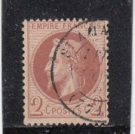 France - Année 1863/70 - N°YT 26A - Type Empire Lauré - Oblitération Cachet à Date - 1863-1870 Napoléon III Con Laureles