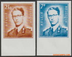 België 1971 - Yv:1574/1575, OBP:1574/1575, Stamp - □ - King Baudouin - 1961-1980