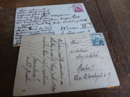 VESELE VANOCE - 2 ANSICHTSKARTEN - Nach WIEN Und PRAG - Used Stamps