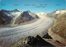 Switzerland Eggishorn Grosser Aletschgletscher Mit Marjelensee - Horn