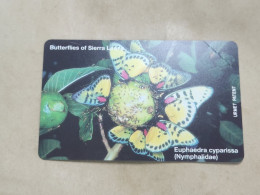 SIERRA LEONE-(SL-SLT-0012)-Euphaedra Cyparissa-(9)-(100units)-urmet Card-MINT Card+1card Prepiad Free - Sierra Leone