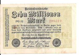 ALLEMAGNE 10 MLLIONEN MARK 1923 VF P 106 - 10 Millionen Mark