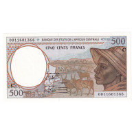 Billet, États De L'Afrique Centrale, 500 Francs, 2000, KM:101Cg, NEUF - Autres & Non Classés