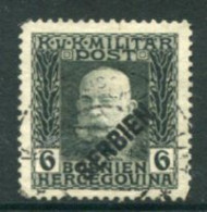 AUSTRIAN MILITARY POST In SERBIA 1916  Diagonal Overprint On Bosnia 6 H. Used. Michel 26 - Oblitérés