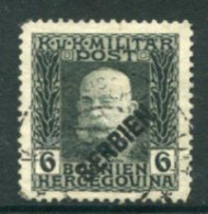 AUSTRIAN MILITARY POST In SERBIA 1916  Diagonal Overprint On Bosnia 6 H. Used. Michel 26 - Used Stamps