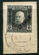 AUSTRIAN MILITARY POST In SERBIA 1916  Diagonal Overprint On Bosnia 6 H. Used. Michel 26 - Used Stamps