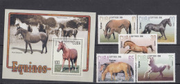 CUBA Block 204,unused,horses - Blokken & Velletjes