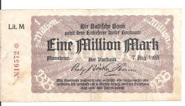 ALLEMAGNE 1 MILLION MARK 1923 VF - Zonder Classificatie