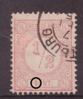 Nederland / Niederlande / Pays Bas / Netherlands 30II P Plaatfout Plate Error Used (1876) - Varietà & Curiosità