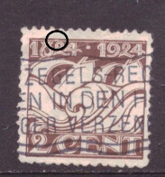 Nederland / Niederlande / Pays Bas / Netherlands 139 P3 Plaatfout Plate Error Used (1924) - Plaatfouten En Curiosa