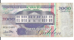 SURINAME 2000 GULDEN 1995 VF P 142 - Surinam