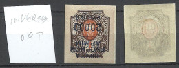 RUSSLAND RUSSIA 1920 Wrangel Army Gallipoli Camp 1 R. Imperf. OPT 20 000 INVERTED * - Armée Wrangel