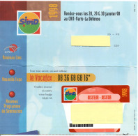 CARTE ENTREE SALON  BADGE- SIMD 1998 Card Karte (X 07) - Tarjetas De Salones Y Demostraciones