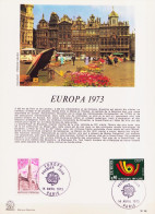Europa CEPT 1973 France - Frankreich Y&T N°DP1752 à 1753 - Michel N°PD1826 à 1827 (o) -  Format 165*225 - 1973
