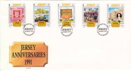 Jersey 1991 Anniversaries Set Of 5  - FDC - Jersey