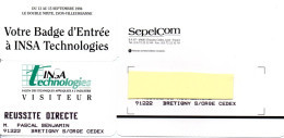 CARTE ENTREE SALON  BADGE - INSA Technologies  1994 Card Karte (X 17) - Exhibition Cards