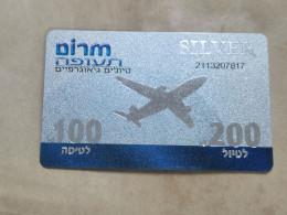 ISRAEL-Marom Aviation-SILVER PRIVATE-(1)(200₪-trip)-(100₪-flight)-(2113207817)-good Card - Israel