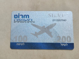 ISRAEL-Marom Aviation-SILVER PRIVATE-(7)(200₪-trip)-(100₪-flight)-(2113207840)-good Card - Israele