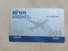 ISRAEL-Marom Aviation-SILVER PRIVATE-(9)(200₪-trip)-(100₪-flight)-(2113207846)-good Card - Israele