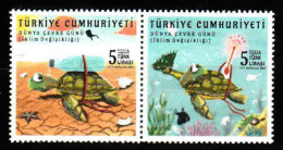 (4597-98) WORLD ENVIRONMENT DAY (CLIMATE CHANGE) Sea ​​turtles MNH** - Ungebraucht