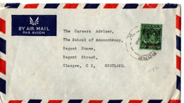 MALAISIE BMA YT N°11 SEUL SUR LETTRE EN PA OBLITERE SINGAPOUR POUR L'ECOSSE - Malaya (British Military Administration)