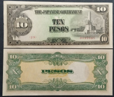 ND (1943) * Banconota Filippine 10 Pesos "WWII - Occupazione Giapponese" (p111a) FDS- (B/1-18 - Altri & Non Classificati