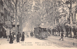 06-NICE- AVENUE DE LA GARE - Transport Urbain - Auto, Autobus Et Tramway