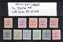 BELGIQUE 1963   Préoblitérés Neufs - Typos 1951-80 (Chiffre Sur Lion)