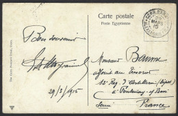 F08 - Egypt Alexandria - Postcard 1915 To France - Corr D'armees Alexandrie - Caserne Anglaise - Storia Postale