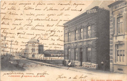 BELGIQUE. FLORENNES.  AVENUE DE LA GARE.  "HÔTEL DE LA GARE DE L'EST"  BEAU PLAN. ANIMATION. - Florennes