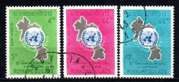 Laos - 1965  -  Nations Unies  -  N° 120 à 122  -  Oblit - Used - Laos