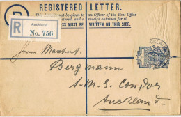 52260. Entero Postal Certificado AUCKLAND (New Zealand) 1919 - Lettres & Documents