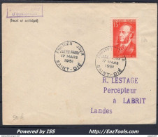 FRANCE N°880 SEUL SUR LETTRE CAD DE ST DIÉ DU 17/03/1951 PREMIER JOUR D'EMISSION - Brieven En Documenten