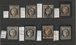 Céres N°3 : Lot De 8 Timbres B à TB - 1849-1850 Ceres