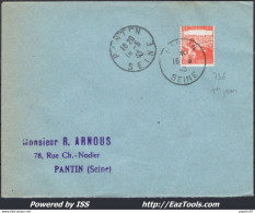 FRANCE N°736 SEUL SUR LETTRE CAD DE PANTIN DU 16/05/1945 PREMIER JOUR D'EMISSION - Cartas & Documentos