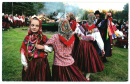 St Johns Day Eve In Kihnu Island, Estonian Folk Costumes 2000s Unused Postcard. Publisher Pärnu Film Festival - Estonie