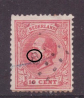 Nederland / Niederlande / Pays Bas NVPH 21 P5 Plaatfout Plate Error Used (1872) - Variétés Et Curiosités