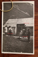 Photo 1911 Mont Joux Haute Savoie Megève Enfants Animaux Agneau Alpes Berger Forestier Tirage Print Vintage Montagne - Orte