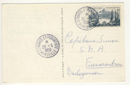 (P87) Y&T N°1037 SEUL CARTE MARSEILLE CONGRES ESPERANTO =>MADAGASCAR 1956 TARIF CP DE 5 MOTS DU 06/01/1949 - Esperanto