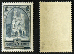 N° 259c Cathedrale Reims Type 4 TB Neuf N** Cote 135€ Signé Calves - Ungebraucht