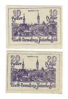 **Austria Notgeld Peuerbach  10+20 Heller  742.1 - Autriche