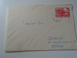 D199191 Hungary  Cover  1965  Orosháza   Stamp  Karl Marx Sent To Budapest -with Content    Brenner - Cartas & Documentos