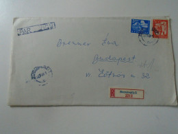 D199193  Romania Registered  Airmail  Cover  1964 Bucuresti -sent To  Budapest  Hungary - Brenner -  Content - Cartas & Documentos