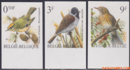 België 1991 - Mi:2476/2478, Yv:2424/2426, OBP:2424/2426, Stamp - □ - Birds Golden Rooster, Reed Bunting, Song Thrush - 1981-2000