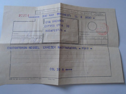 D199202   Hungary  Telegraph Telegram - 1964  Bucuresti    - Brenner Budapest - Telegraphenmarken