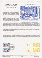 Europa CEPT 1989 France - Frankreich Y&T N°DP2584 à 2585 - Michel N°DP2584 à 2585 (o) - Format A4 - Type 2 (musée) - 1989