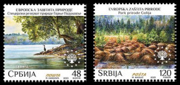 Serbia 2023 Europa Nature Protection Donau River Birds Heron Trees National Park Golija, MNH - Protection De L'environnement & Climat